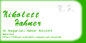 nikolett hahner business card